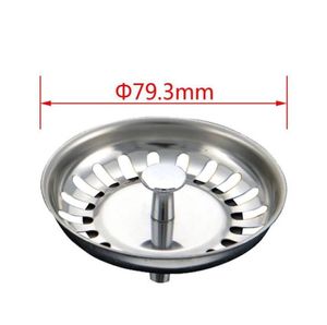 High Quality 79.3mm 304 Stainless Steel Kitchen Drains Sink Strainer Stopper Waste Plug Filter Bathroom Basin Drain SN5332