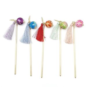 Hair Clips & Barrettes Fashion Round Bead Tassel Sticks Hairpin Bridal Headdress Jewelry Ornaments Chinese Style Accessories