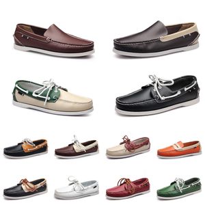 Ayakkabılar Sıradan Loafers Topmen Deri Moda Açık Sabah Sabitler Alt Düşük Klasik Klasik Üçlü Siyah Mavi Gr