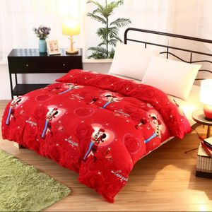 Vinter Plush Duvet Cover Flannel Snabbuppvärmning Uppbäddatextil Tjockad Queen Size Duvet Cover (Endast 1pc Duvet Cover) F0319 210420