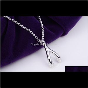 & Pendants Drop Delivery 2021 Girls Charm Pendant Necklace Women Accessories Clavicle Chain Sier Necklaces Trend Of Korean Jewelry For Gift E