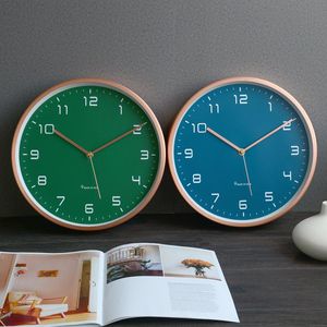 Wall Clocks Nordic Luxury Clock Modern Design 12 Inch 15mm Metal Quartz Environmentally Friendly Material Mute Home