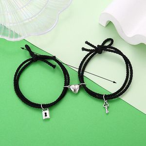 Charm-Armbänder, Schlüssel-Paar-Armband, Geschenk, handgefertigt, verstellbar, für immer, Liebe, Beziehung, magnetisches Bond-Set