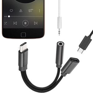 Relâmpago para 3,5 mm Aux Audio Jack Adapter USB-C tipo C para fone de ouvido para Samsung Huawei adaptador de carregamento cabo adaptador