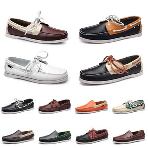 men casual shoes loafers leather sneakers bottom low cut classic multicolor triple black yellow gr