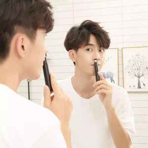 Xiaomi Showsee C1-BK携帯用電気鼻ヘアトリマリムーバブル洗える2つの2つの回転カッターヘッド