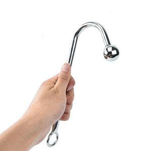 Sex Zabawki Dla par Ze Stali Nierdzewnej Hak Analny Metal Buplug Z Wtyczką Ball Dilator wesoły Gea Dorosłych Gry 30 * 250mm