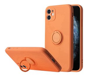 Casos de silicone TPU para iPhone 13 12 Pro máximo xs xr 11-pro-max 6 7 8 Plus Caixa de telefone de proteção de proteção de corpo inteiro de anel completo