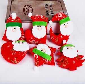 6 Styl Merry Christmas Santa Claus Ornament Księżyc Dzwon Pięć Spiczasty Gwiazda Xmas Drzewo Wiszące Wisiorki Nowy Rok Home Party Wakacje Dekoracji SN2906