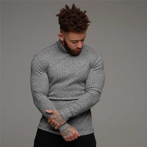 New Fashion Inverno Maglione Uomo Caldo Dolcevita s Maglioni Slim Fit Pullover Classico Sweter Maglieria Pull Homme Y0907