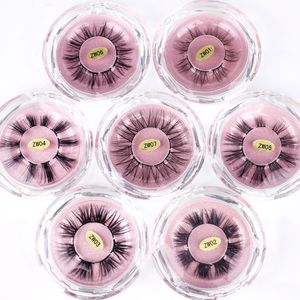 Segmented False Eyelash Faux 3D Mink Eyelashes 7 styles Natural Thick Long Eye Lashes Extension Wispy Makeup Tools