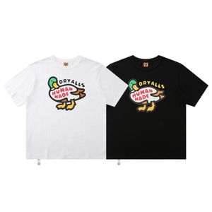 Camisetas masculinas 20 camiseta desenho animado de pato pequena letra curta de manga curta Trendmen