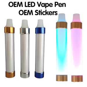 Custom Made e Sigaretten Wegwerp Vape Pen Pauzes MAH Batterij ml Lege Vaping Cartridges LED Lights Starter Kits