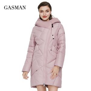Jaqueta de inverno de Gasman Mulheres Com Capuz Warm Long Thick Coat Parka Coleção Feminina Down Plus Size 1702 210923