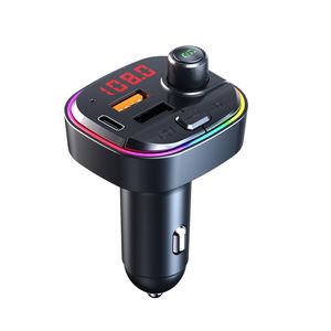 자동차 MP3 플레이어 유형 -C 듀얼 USB PD 충전기 블루투스 5.0 FM 송신기 핸즈프리 CARKIT 다기능 자동차 액세서리