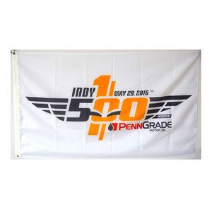 Indy 500 100. Jubiläums-Indianapolis-Rennflagge, 3 x 5 Fuß, 150 x 90 cm, Digitaldruck, 100D-Polyester, für den Innen- und Außenbereich, zum Aufhängen mit 2 Messingösen
