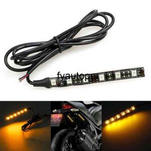 Motorcycle Turn Signal Lights Universal Black Mini Strip Led Amber Lights Strip 6 LED Decorative Lamp Car Accessories