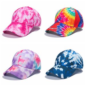 Gli uomini moda sport all'aria aperta cappelli arcobaleno tie dye berretti da baseball per donna uomo Dropshipping