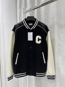 Litera haftowa męska kurtka bombowca nowa przybycie patchwork High Street Windbreaker Fashion Baseball Baseball Mundur Green Men Men Clothing Kurtka Letterman Kurtka