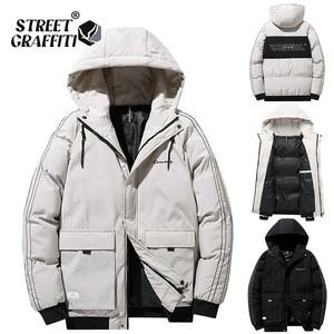 Men Winter Casual Thick Warm Duck Down Parkas Waterproof Windproof Brand Quality Hooded Jacket Coats Fashion Hat Parka Male 211129