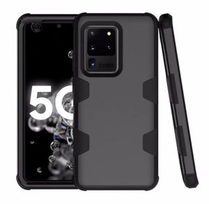 3-Katmanlar Samsung Galaxy S20 Ultra S10 için Darbeye Dayanıklı Telefon Kılıfları, [Bir Seri] Silikon PC Malzeme Ağır Hizmet Koruyucu Kapak Kılıfı, 100 adet Karışık Satış