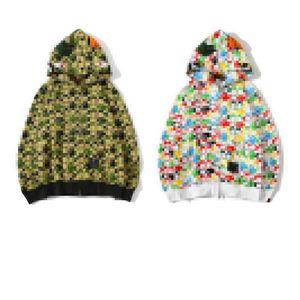 20SS Yeni Moda Markası BP Head Dinosaur CO Markalı Kamuflaj Hoodie Erkek ve Kadınlar hırka kazak