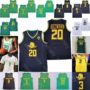 Maglia da basket Oregon Ducks Ncaa College Ethan Butler Isaac Johnson Franck Kepnang Gabe Reichle Rivaldo Soares Williams Jr. Duarte