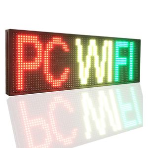 P10 Outdoor Led Sign, Scrolling Message Display Full Color Digital Message Display Board Programmable by WiFi with SMD Technology for Advertising and Business