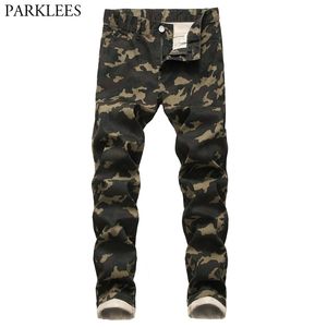 Camuflagem Camuflagem Calça Jeans Masculina Moda Estilo Militar Calças Denim Calça Masculina de Algodão Casual Stretch Jeans Masculino Pantalones 44 210522