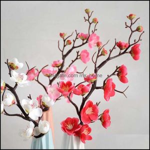 Dekoracyjne wieńce świąteczne dostawy Home Gardenartifial Silk Flower Mini Cherry Blossom Sakura na Wesele Work Table Decor Acessorise