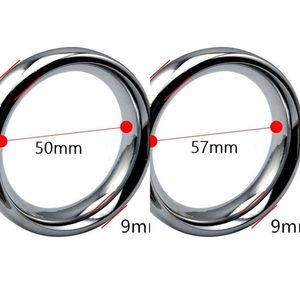 NXY Cockrings Metal Duży Rozmiar Dia 57mm Heavy Duty Mężczyzna Ball Mrotum Nosze Penis Lock Bondage Cock Ring Otoczenie wytrysku BDSM Sex Toy Men 0215