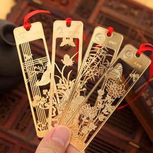 Segnalibro in metallo squisito vintage in stile cinese per materiale scolastico per ufficio di cancelleria di carta per libri