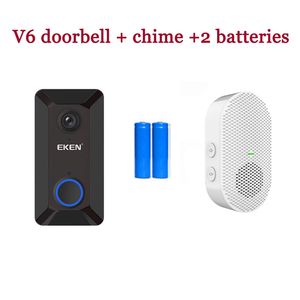 Wireless 720P EKEN V6 WiFi Smart Campanello Videocamera Cloud Storage Campanello per porte Sicurezza domestica Citofono in tempo reale Audio bidirezionale Visione notturna