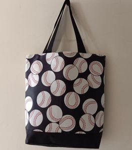 Duża torba Różne Styl Baseball Stitching Torby 5 Kolory Siatka Rękojeść Torba Na Ramię Szyte Druku Tote Torebka Płótno Sport Travel Beach