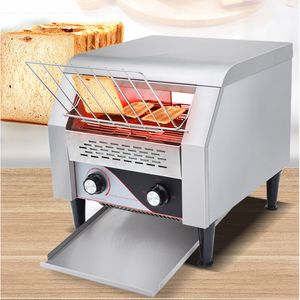 Tostadora eléctrica de cadena, máquina para hornear pan, tostadora automática, horno tostador, fabricante para Hotel y hogar