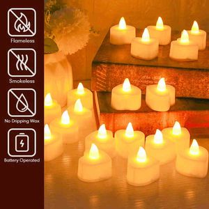 Velas votivas sem chama, velas falsas elétricas cintilantes, 24 peças, operadas por bateria, luzes de chá led para casamento, dia das bruxas, natal