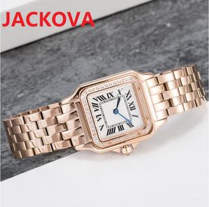 Kobiety Zegarek Moda Klasyczny Pantere 316L Ze Stali Nierdzewnej Kamień Kwarcowy Ruch Wszystkie Diament Iced Out Wysokiej Jakości Sukienka Zegarki Lady Clock Montre De Luxe