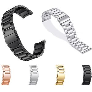 18 20 22 24 38 / 40mm 42 / 44mm Stålarmbandbandband för Samsung Galaxy Watch Aktiv SM-R500 HUAMI AMAZFIT Gear TicWatch 2 Fit på äppelklockor