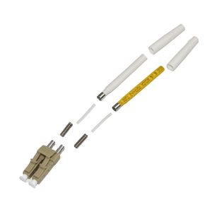 Fiber Optic Equipment 100 Pieces LC UPC Duplex Splice Cable Connector FTTH 2.0mm MM Single/Multi Mode Without Ceramic Ferrule