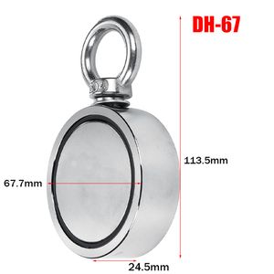 600/500KG Powerful Round Neodymium Magnet Strong Hook Salvage Magnet Sea Fishing Equipment Holder Pulling Mounting Pot