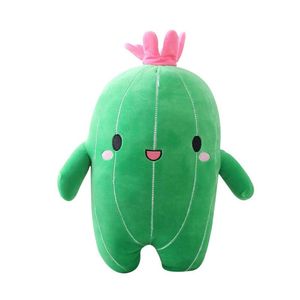 Kawaii flor planta cacto pelúcia brinquedo triver recheado crianças menina menina quarto de boneca fronha decoração decor presente quarto almofada almofada 25 cm 40cm la248