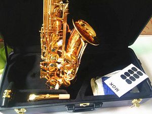 Wholesale saxophone mouthpiece pad for sale - Group buy High quality YANAGISAWA Saxophone WO1 Gold Lacquer Alto Sax Professional Mouthpiece Patches Pads Reeds Bend Neck Hard box