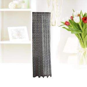 Wholesale small voile curtain resale online - Pc Semi shading Phoenix Tail Small Hooks Window Voile Curtains For Bedroom Living Room x200cm Black Curtain Drapes
