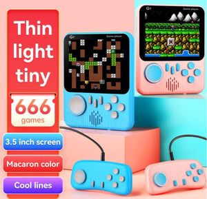 G7 Kids Handheld Video Game Console 3.5 Ультра-тонкий игровой плеер 666 в 1 два геймпада 001