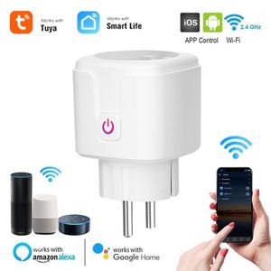 Smart Power Plugs Tuya Plug A EU WIFI Outlet med Mätning Timer Bluetooth Kompatibel uttag App Control för Alexa Google Home