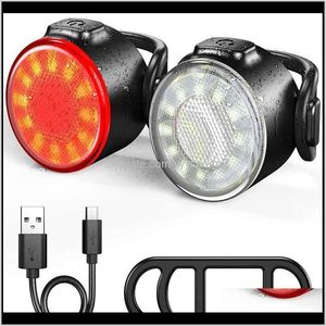 500 Mah Mini Led Bicycle Tail Usb Chargeable Bike Rear Lights Waterproof Safety Warning Cycling Light Helmet Accessories Jqii8 X8H6I