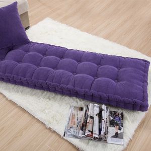 Long Thick Cushion Home office decoration cushion solid color tatami Customizable Floor 210611