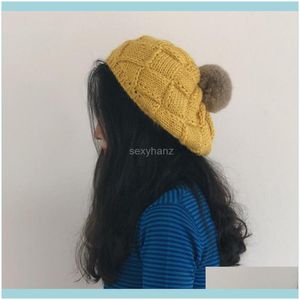 Beanie/Skl Hats Caps Hats, Scarves & Gloves Aessories Hand Knit Wool Women Autumn Winter Korean Fashion Cute Art Beanies Hat British Knitted