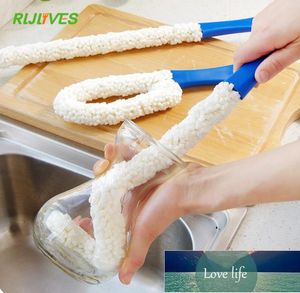 RLJLIVES Plastic Flexible Wand Foam Sponge Hand Wine Bottle Glass Decanter Cups Washing Clean Brush Scrubber Cleaner