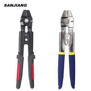 Wire Rope Crimping Tool Fishing Crimping Tool med 150pcs 1.2 / 1,5 / 2mm Aluminium Double Barrel Ferrule Crimping Loop Sleeve Kit 211110